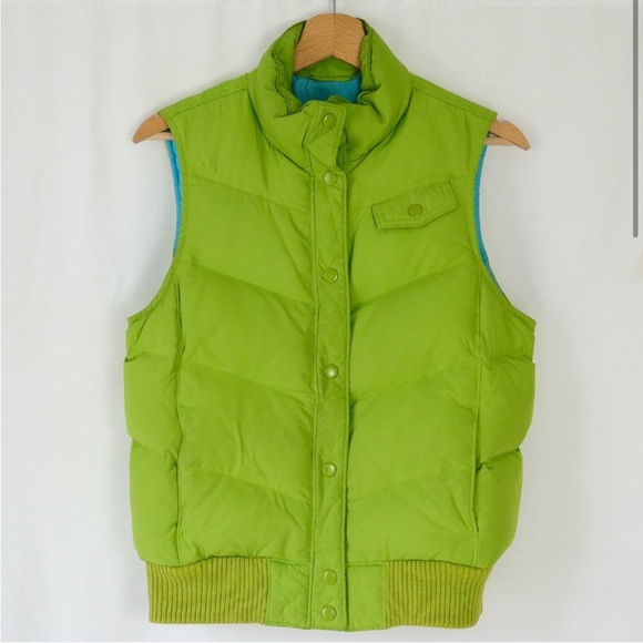 Vintage Gap Lime Green Puffer Vest - Picture 3 of 8